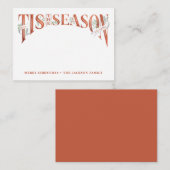 Carte De Correspondance Main tendue C'est la saison de Noël (Devant / Derrière)