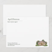 Carte De Correspondance Maison de verdure Location personnalisée Papeterie (Devant / Derrière)
