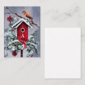 Carte De Correspondance Maison d'enfant de Noël budget initial mini Noël (Devant / Derrière)