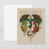 Carte De Correspondance Maison du Dragon | Bouclier dragon (Devant / Derrière)
