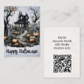 Carte De Correspondance Maison Haunted Halloween personnalisée (Devant / Derrière)