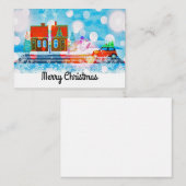 Carte De Correspondance Maisons de Noël (Devant / Derrière)