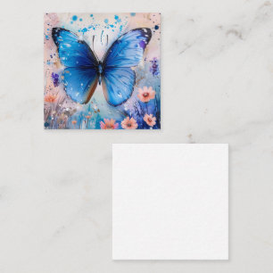 Carte De Correspondance Majestic Blue Butterfly Art
