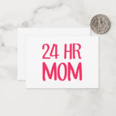 Carte De Correspondance Maman 24 h (Devant/Arrière en situation)