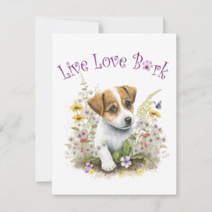 Carte De Correspondance Maman de Jack Russell Floral