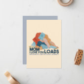 Carte De Correspondance Maman, je t'aime beaucoup (Devant/Arrière en situation)