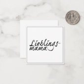 Carte De Correspondance Maman préférée (Devant/Arrière en situation)