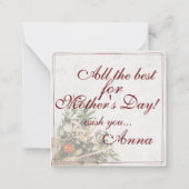 Carte De Correspondance Maman - tout simplement irremplaçable - Bouquet (Dos)