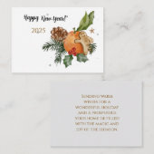 Carte De Correspondance “Mandarin aquarelle du Nouvel An (Devant / Derrière)