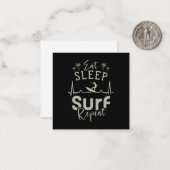 Carte De Correspondance Manger Dormir Surfer Répéter (Devant/Arrière en situation)