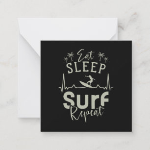 Carte De Correspondance Manger Dormir Surfer Répéter