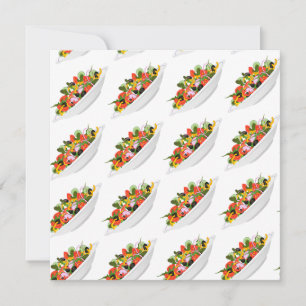 Carte De Correspondance Mangez plus de plantes frais motivation salade let