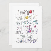 CARTE DE CORRESPONDANCE MARBLES PERDUS (Devant / Derrière)