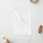 Carte De Correspondance Marbre Blanc (Devant/Arrière en situation)