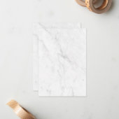 Carte De Correspondance Marbre Blanc (Devant/Arrière en situation)