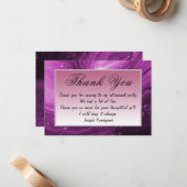 Carte De Correspondance Marbre rose Bonne Retraite Merci Note (Devant/Arrière en situation)