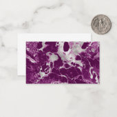 Carte De Correspondance Marbre Violet Pourpre Élégant Abstrait Chic (Devant/Arrière en situation)