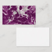 Carte De Correspondance Marbre Violet Pourpre Élégant Abstrait Chic (Devant / Derrière)