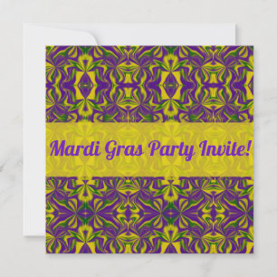 Carte De Correspondance Mardi Gras Kaleidoscope