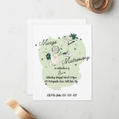 Carte De Correspondance Marges et mariage (Devant/Arrière en situation)