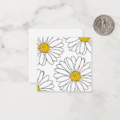 Carte De Correspondance Marguerite jaune et blanc (Devant/Arrière en situation)