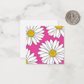 Carte De Correspondance Marguerites rose jaune et blanc (Devant/Arrière en situation)