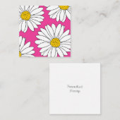 Carte De Correspondance Marguerites rose jaune et blanc (Devant / Derrière)