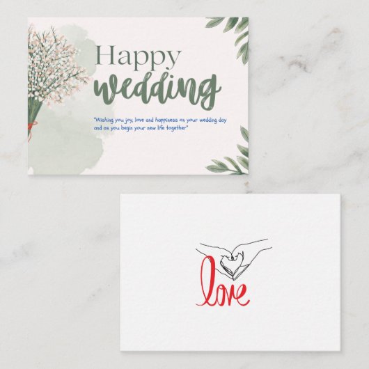 Carte De Correspondance mariage (Devant / Derrière)