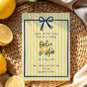 Carte De Correspondance Mariage à ruban italien jaune fantaisiste