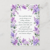 Carte De Correspondance Mariage aux lilas (Devant)