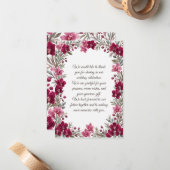 Carte De Correspondance Mariage aux Orchidées (Devant/Arrière en situation)