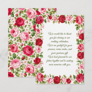 Carte De Correspondance Mariage aux Roses