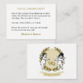 Carte De Correspondance Mariage Changement De Date (Devant / Derrière)