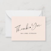 Carte De Correspondance Mariage de broussailles budgétaires merci script (Devant)