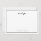 Carte De Correspondance Mariage de calligraphie de script moderne Merci (Devant)