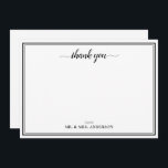 Carte De Correspondance Mariage de calligraphie de script moderne Merci<br><div class="desc">Script Moderne Calligraphie Mariage Merci Note Card</div>