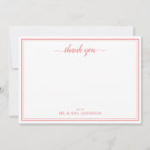 Carte De Correspondance Mariage de calligraphie Merci (Devant)