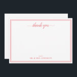 Carte De Correspondance Mariage de calligraphie Merci<br><div class="desc">Simple Script Calligraphie Mariage Merci Note Card</div>
