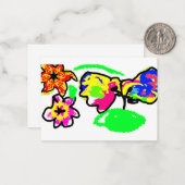 Carte De Correspondance Mariage de colibris (Devant/Arrière en situation)