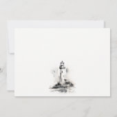 Carte De Correspondance Mariage de croquis noir et blanc (Dos)