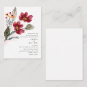 Carte De Correspondance Mariage de fleurs rustiques modernes (Devant / Derrière)