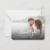 Carte De Correspondance Mariage de Merci de script photo moderne (Devant)