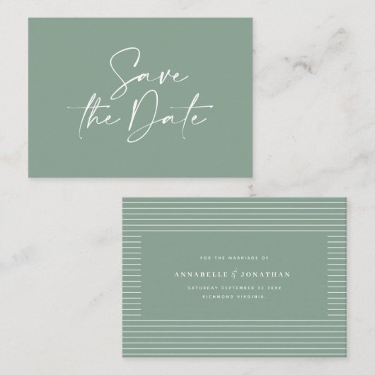 Carte De Correspondance mariage de typographie manuscrite du budget (Devant / Derrière)