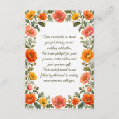 Carte De Correspondance Mariage des Coquelicots (Devant)