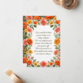 Carte De Correspondance Mariage des Coquelicots (Devant/Arrière en situation)