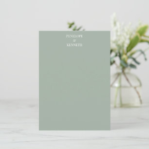 Carte De Correspondance Mariage Élégant Simple Personnalisé Sage Classique