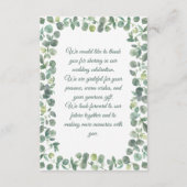 Carte De Correspondance Mariage Eucalyptus (Devant)