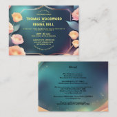 Carte De Correspondance Mariage floral sophistiqué (Devant / Derrière)