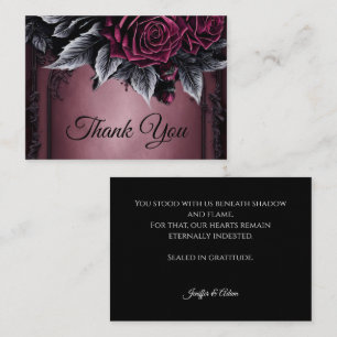 Carte De Correspondance Mariage gothique alternatif violet foncé Halloween