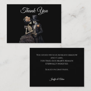 Carte De Correspondance Mariage Halloween alternatif gothique sombre